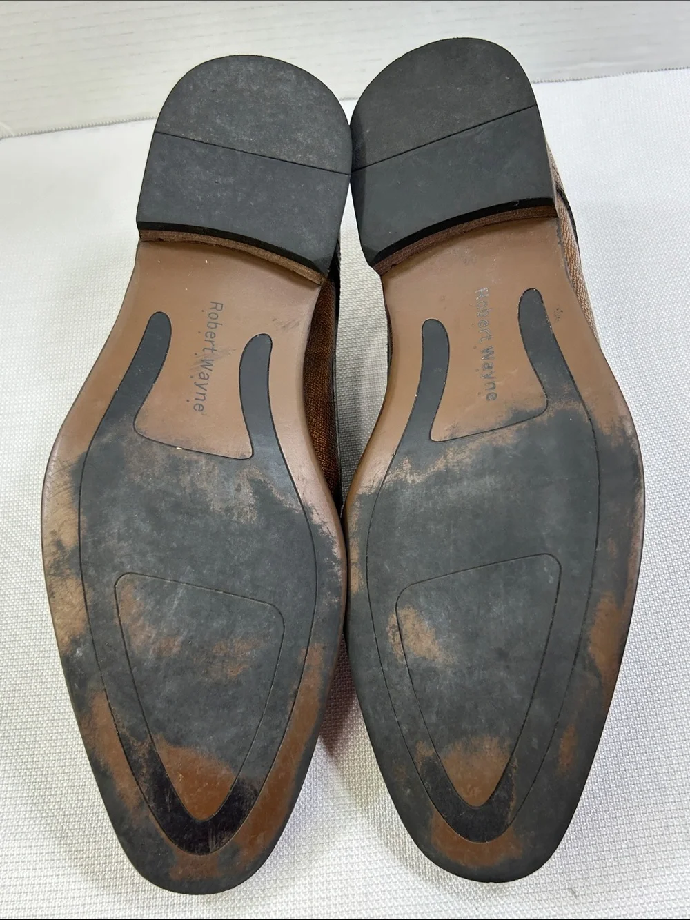 Robert Wayne Brown Textured Leather Derby Dress Shoes Men’s 13D